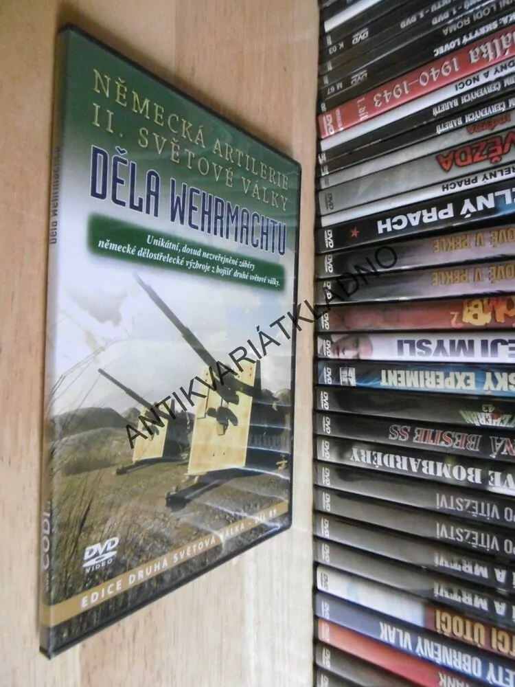 DĚLA WERMACHTU, NĚMECKÁ ARTILERIE II.SVĚTOVÉ VÁLKY, DVD FILM DOKUMENT