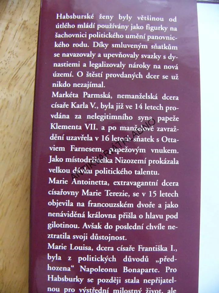 DCERY HABSBURKŮ NA CIZÍCH TRŮNECH, FRIEDRICH WEISSENSTEINER