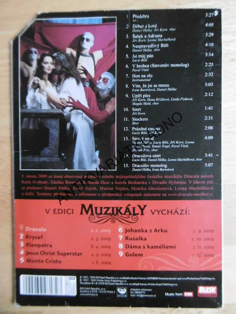 MUZIKÁLY - DRACULA, DANIEL HŮLKA, CD