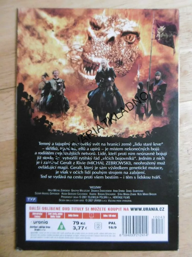 ZAKLÍNAČ, ZEBROWSKI, DVD FILM