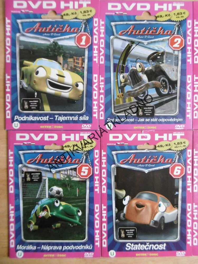 AUTÍČKA,1-8., DVD FILM POHÁDKA, 8 KS