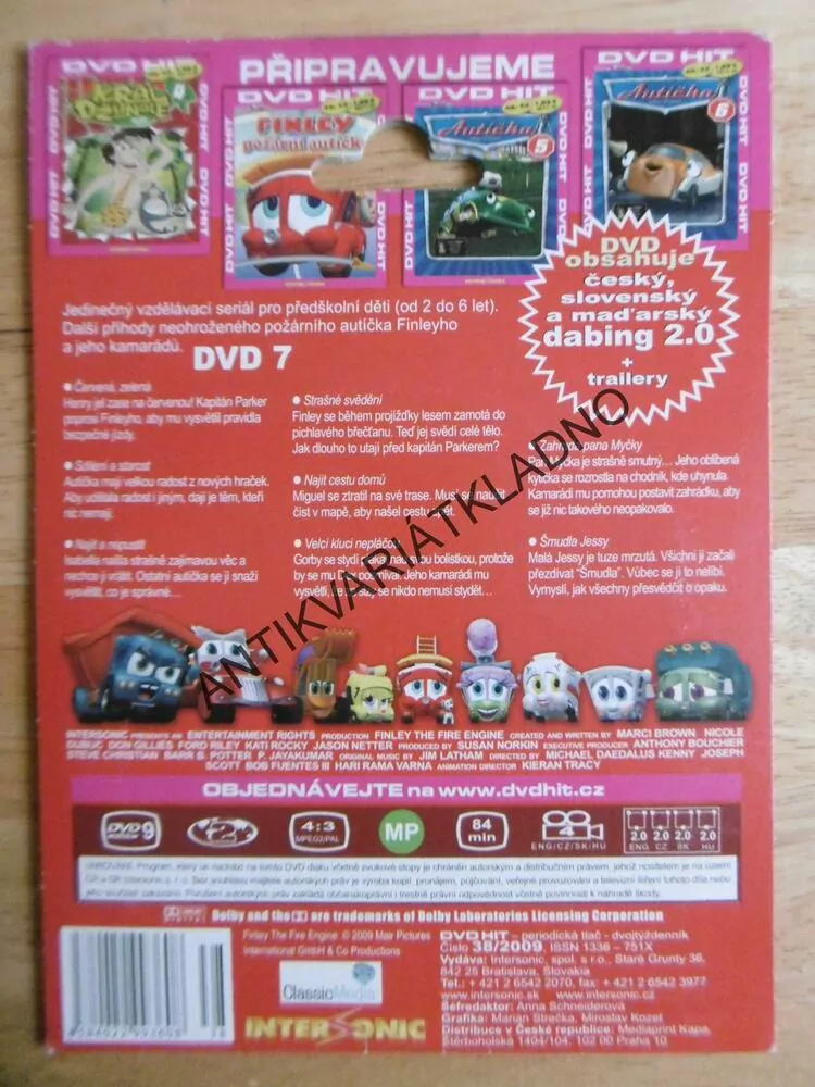 FINLEY POŽÁRNÍ AUTÍČKO 7., DVD FILM POHÁDKA