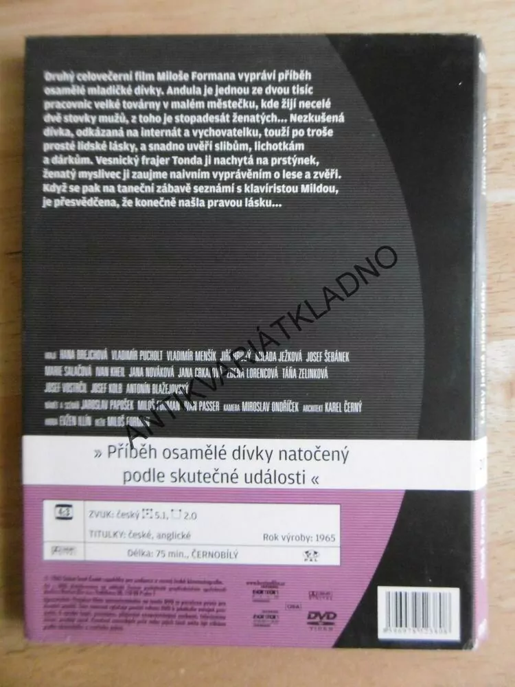 LÁSKY JEDNÉ PLAVOVLÁSKY, DVD FILM