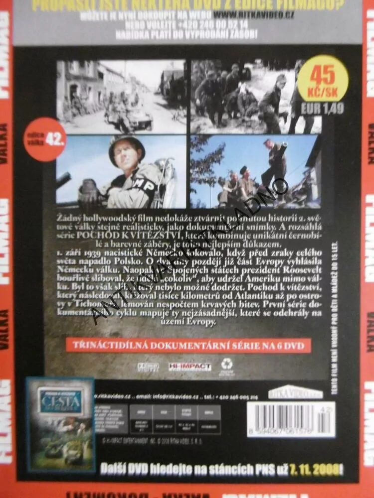 CESTA DO BERLÍNA, POCHOD K VÍTĚZSTVÍ, 1-6., DOKUMENT DVD FILM 2.SVĚT.VÁLKA,