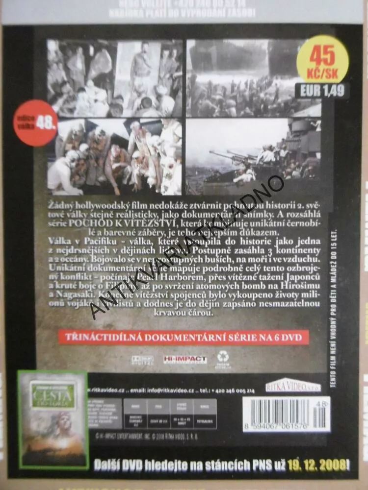 CESTA DO TOKIA, POCHOD K VÍTĚZSTVÍ, 1-6., DOKUMENT DVD FILM 2.SVĚT.VÁLKA,