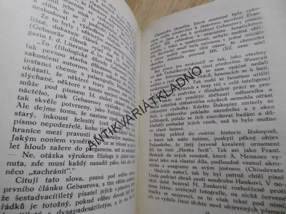 VĚDECKÉ METODY PANA PROF. DR. FRANT. MAREŠE V OTÁZCE RUKOPISŮ, A. KRAUS, 1928, KLADNO, **an