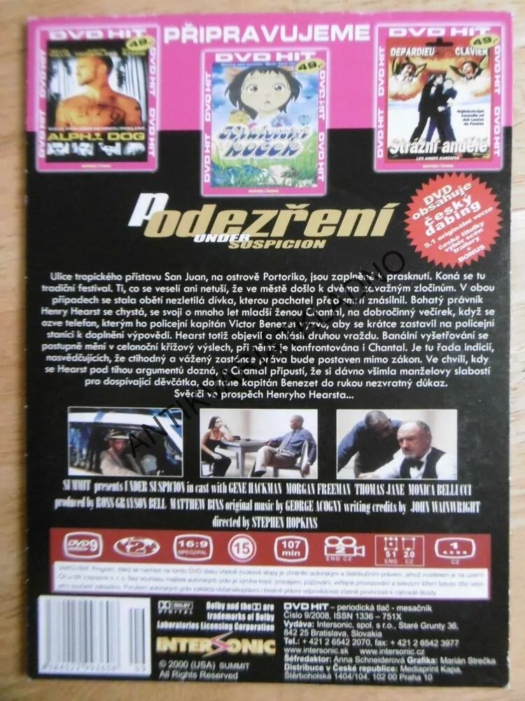 PODEZŘENÍ, DVD FILM