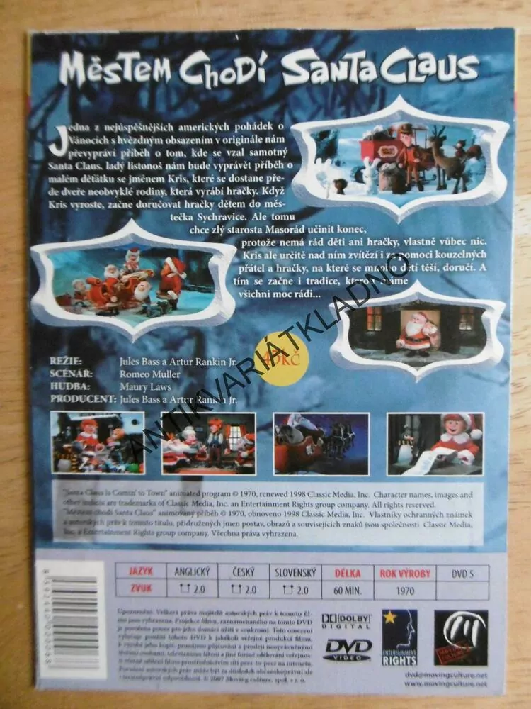MĚSTEM CHODÍ SANTA CLAUS, DVD FILM