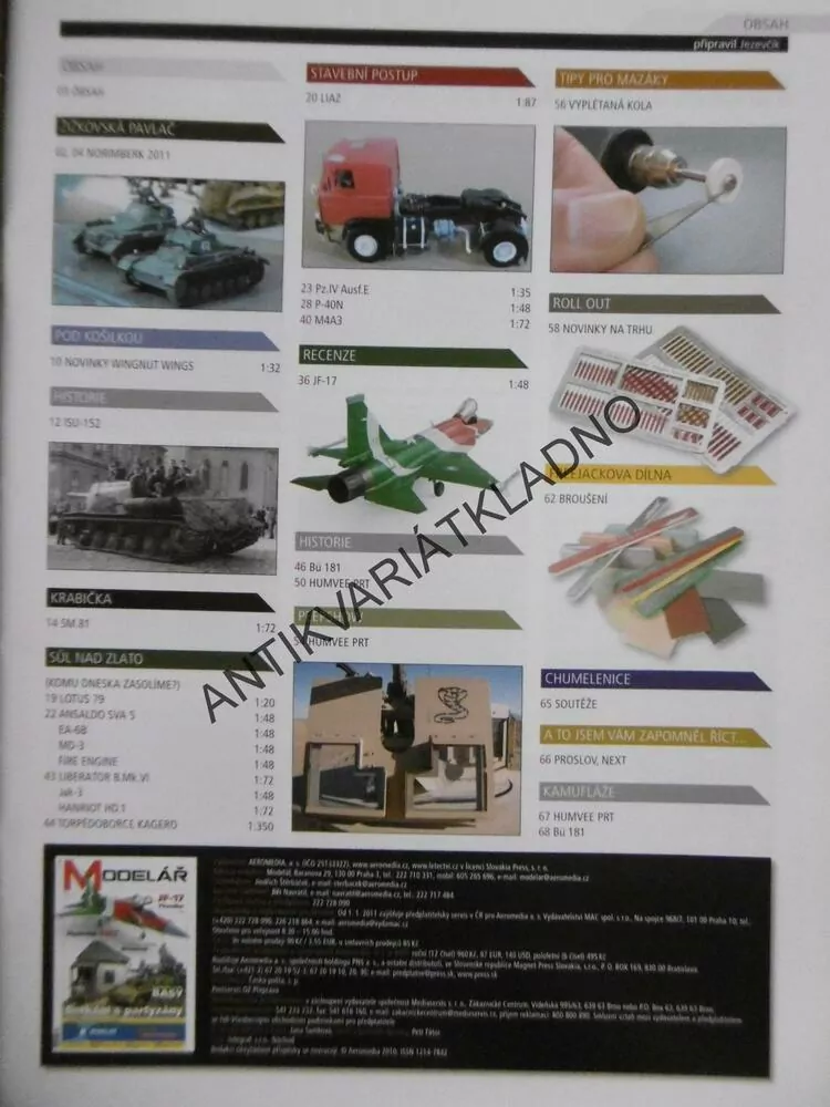 ČASOPIS MODELÁŘ 2/2011, 