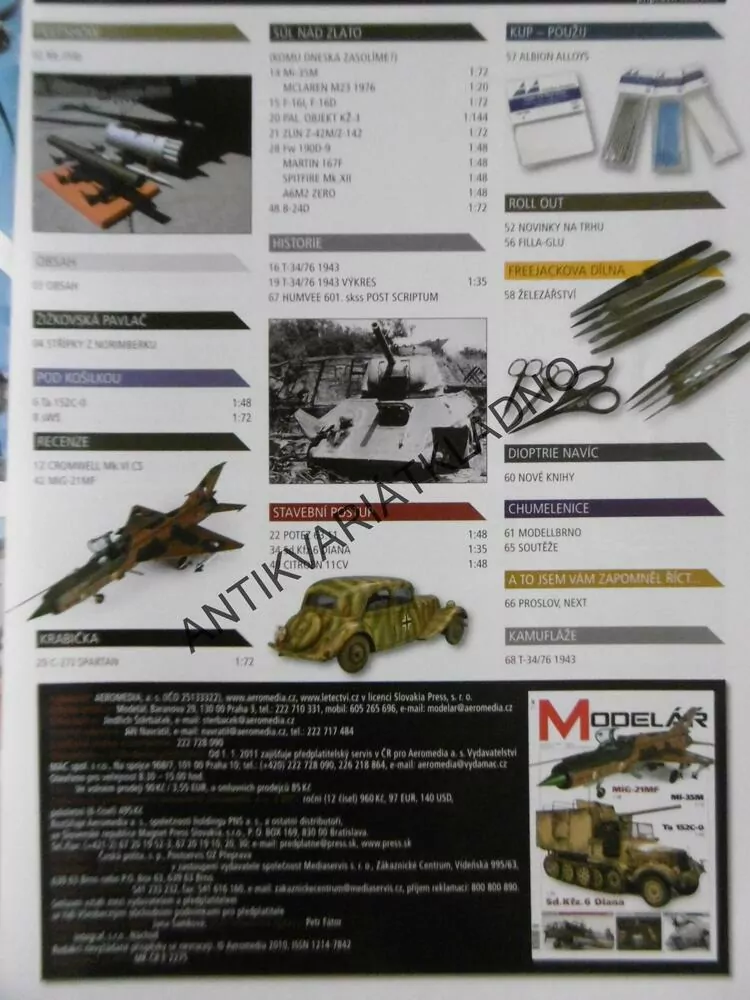 ČASOPIS MODELÁŘ 5/2011, 