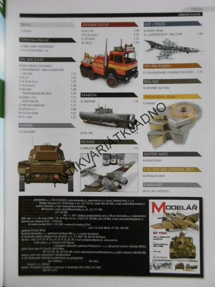 ČASOPIS MODELÁŘ 7/2011, 