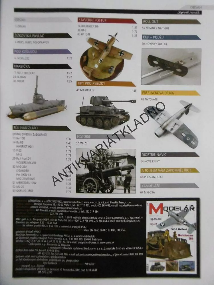 ČASOPIS MODELÁŘ 8/2011, 