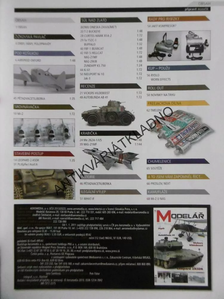 ČASOPIS MODELÁŘ 11/2011, 