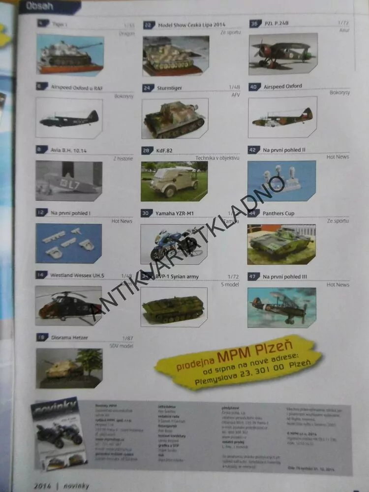 NOVINKY ZE SVĚTA MODELÁŘSTVÍ, 78., 2014