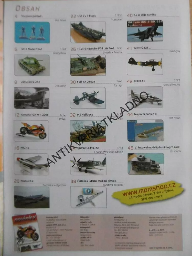 NOVINKY ZE SVĚTA MODELÁŘSTVÍ, 86., 2015