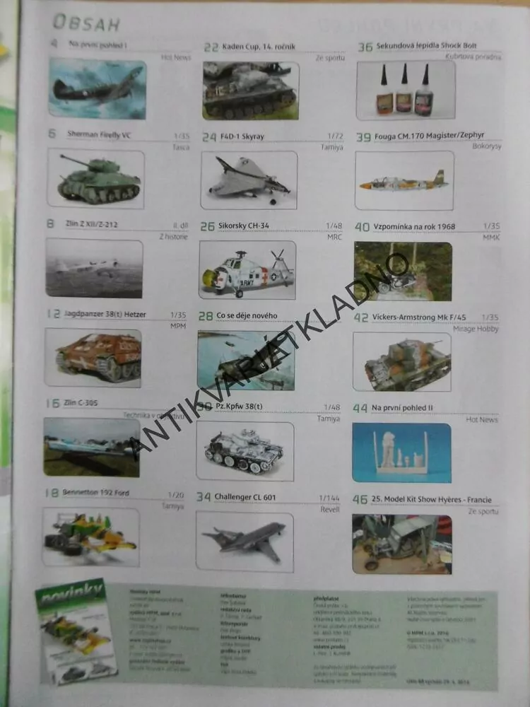 NOVINKY ZE SVĚTA MODELÁŘSTVÍ, 87., 2016