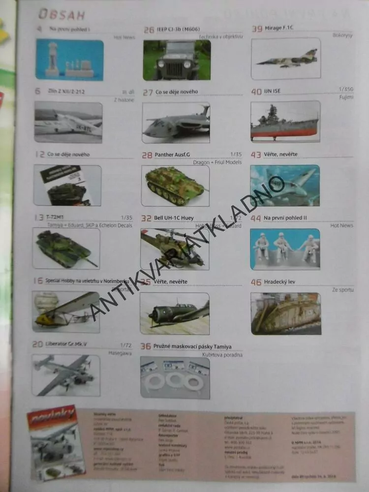 NOVINKY ZE SVĚTA MODELÁŘSTVÍ, 88., 2016