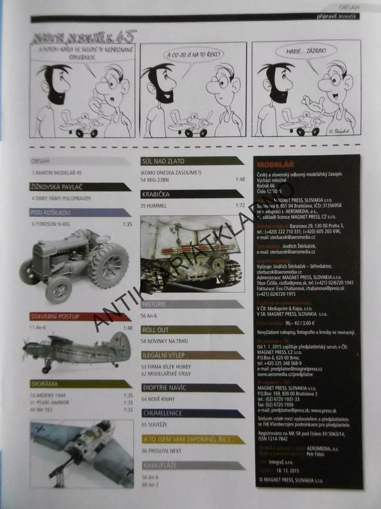 ČASOPIS MODELÁŘ 12/2015, 