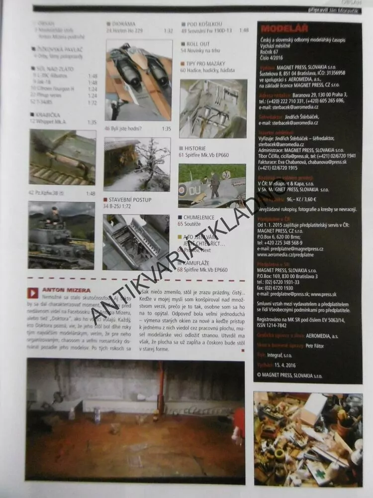 ČASOPIS MODELÁŘ 4/2016, 