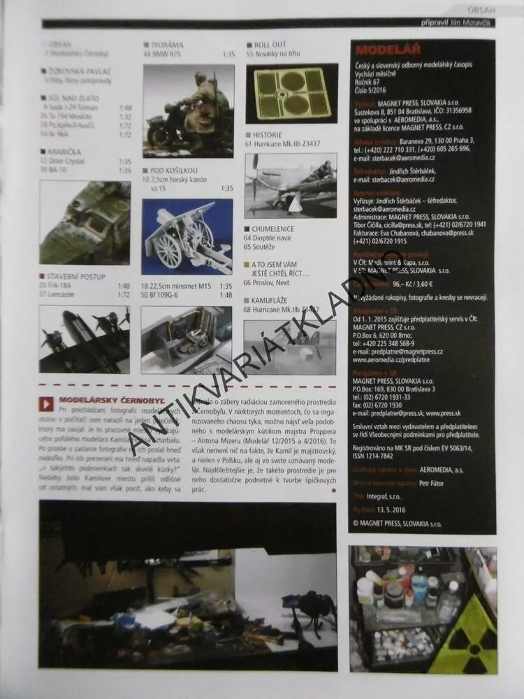 ČASOPIS MODELÁŘ 5/2016, 