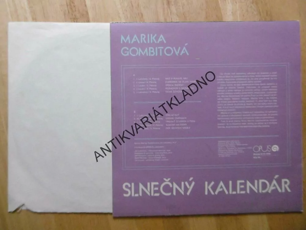 MARIKA GOMBITOVÁ, SLNEČNÝ KALENDÁR, LP