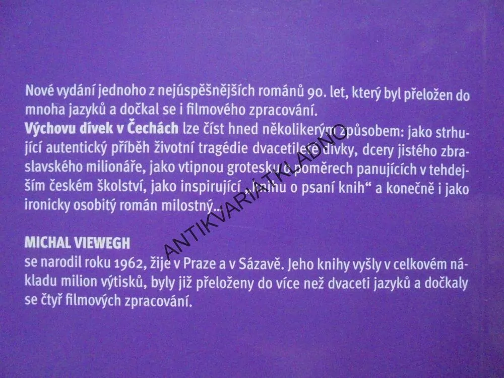 VÝCHOVA DÍVEK V ČECHÁCH, MICHAL VIEWEGH, **an