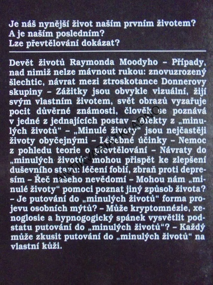 ŽIVOT PŘED ŽIVOTEM, NÁVRAT DO MIN.ŽIVOTŮ, MOODY, PERRY, **an