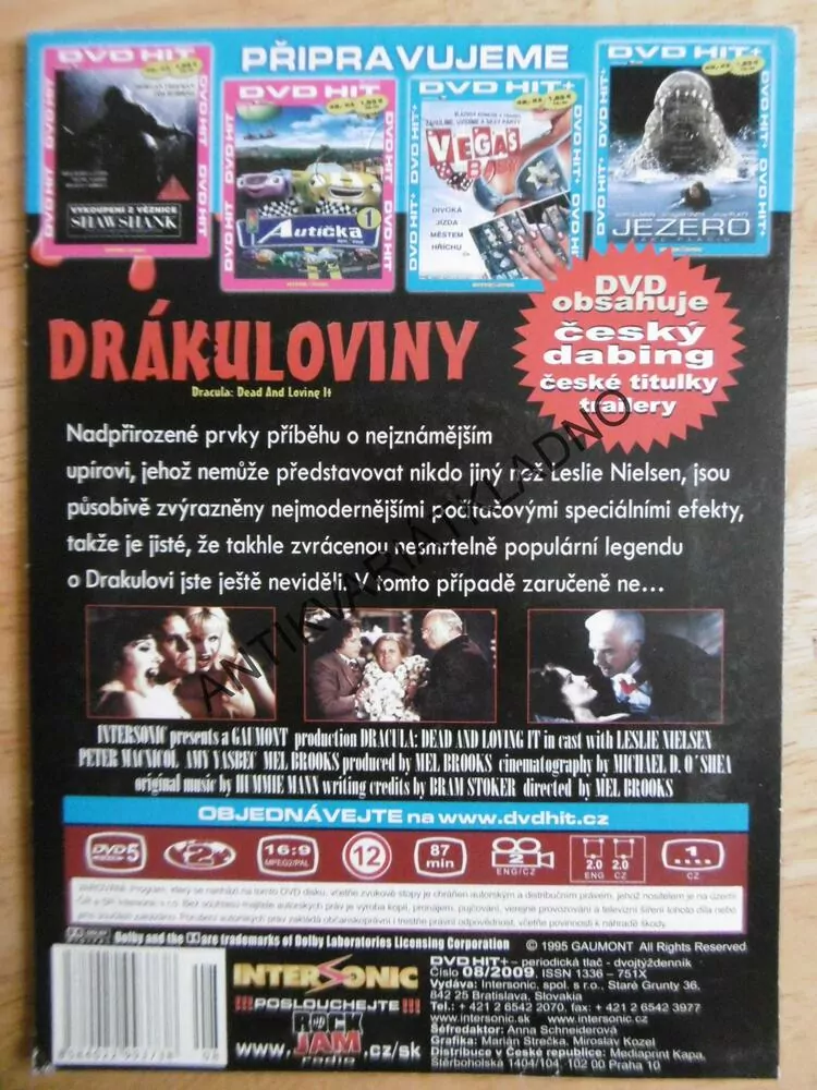 DRÁKULOVINY, LESLIE NIELSEN, DVD FILM