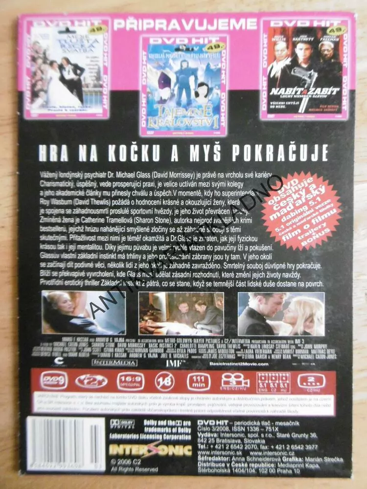 ZÁKLADNÍ INSTINKT 2., DVD FILM 