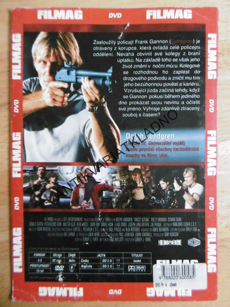PŘÍMÝ ZÁSAH, DOLPH LUNDGREN, DVD FILM