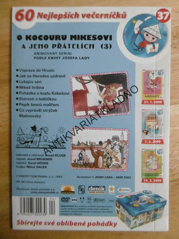 O KOCOUROVI MIKEŠOVI A JEHO PŘÁTELÍCH 3., DVD FILM