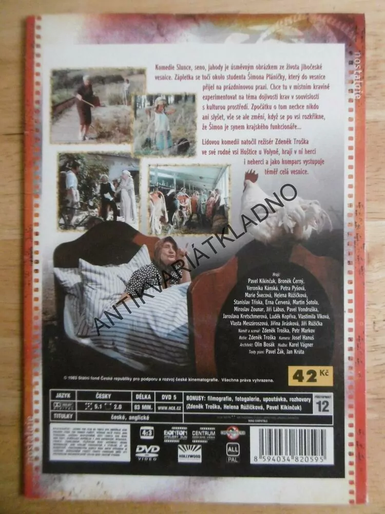 SLUNCE, SENO, JAHODY, RŮŽIČKOVÁ, DVD FILM 