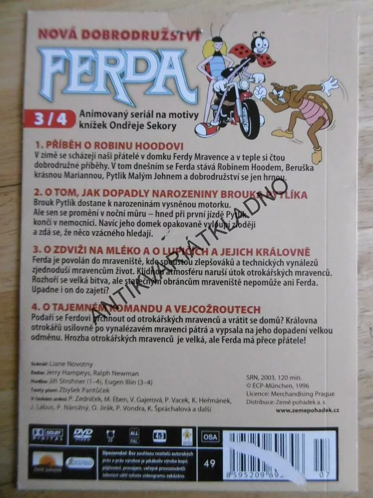 FERDA MRAVENEC, 3-4, DVD FILM 