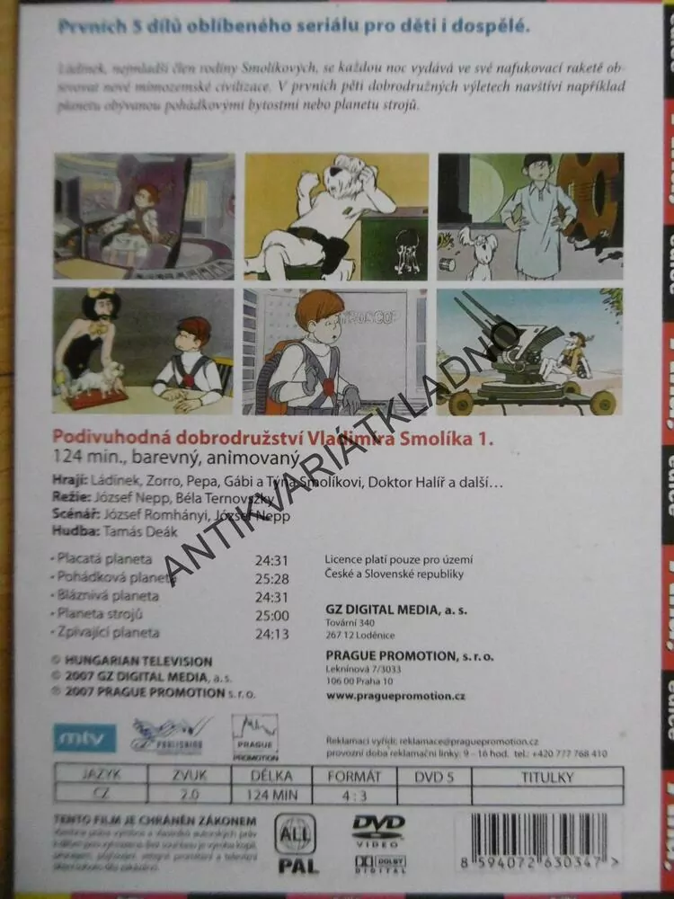 PODIVUHODNÁ DOBRODRUŽSTVÍ VLADIMÍRA SMOLÍKA 1., DVD FILM 