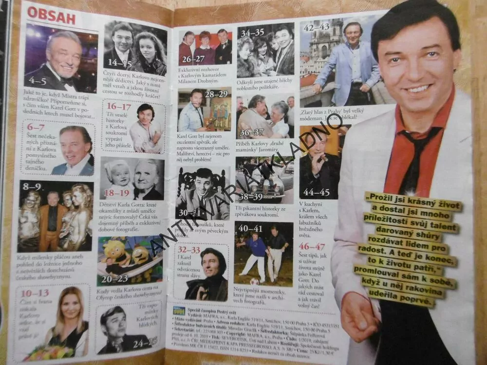 PESTRÝ SVĚT SPECIÁL, KAREL GOTT, VYŠLO 4.10.2019, 48 STRAN