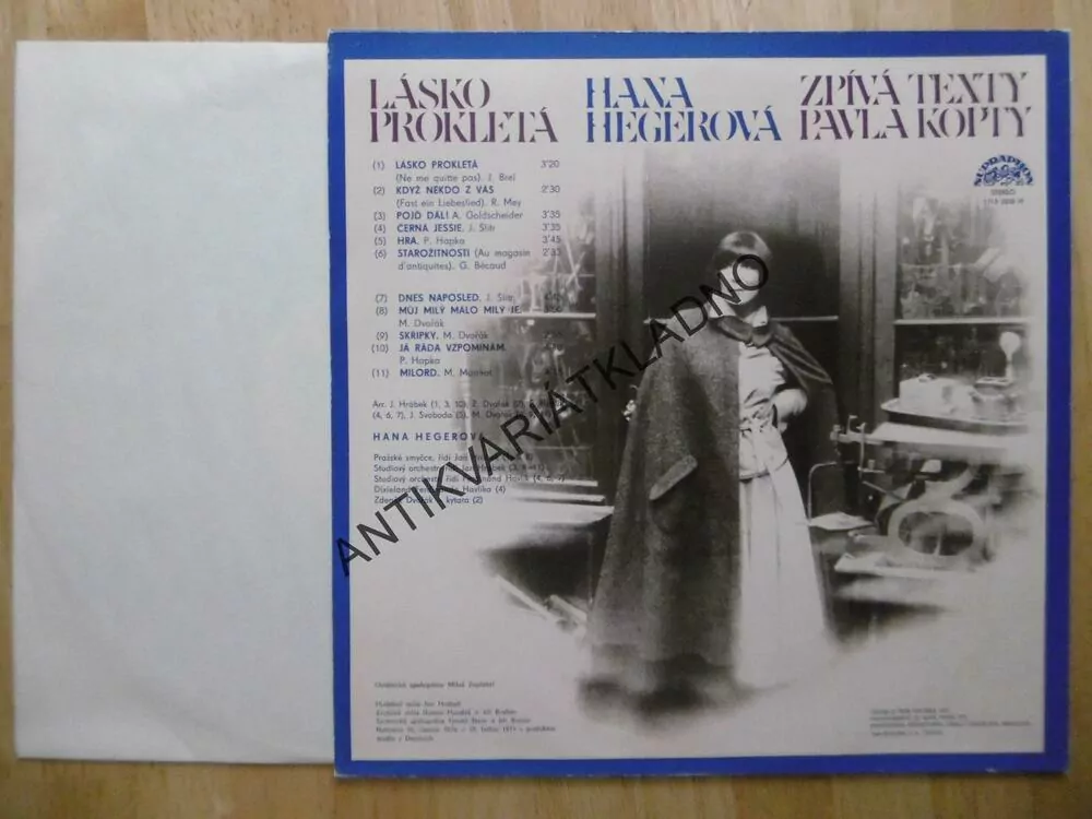 HANA HEGEROVÁ ZPÍVÁ TEXTY PAVLA KOPTY, LÁSKO PROKLETÁ, LP