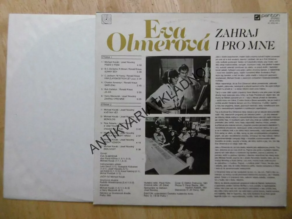 EVA OLMEROVÁ, ZAHRAJ I PRO MNE, JOČR, MICHEL KOCÁB