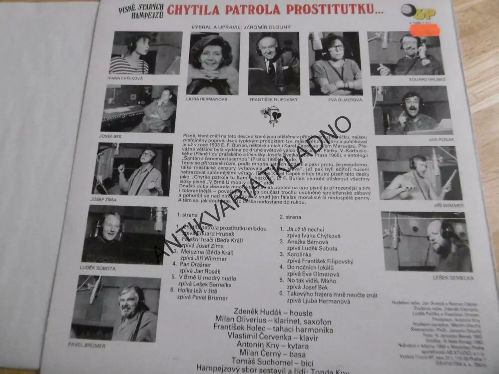 CHYTILA PATROLA PROSTITUTKU..., PÍSNĚ STARÝCH HAMPEJZŮ, CHÝLKOVÁ, BEK, ZÍMA, SOBOTA, AJ.