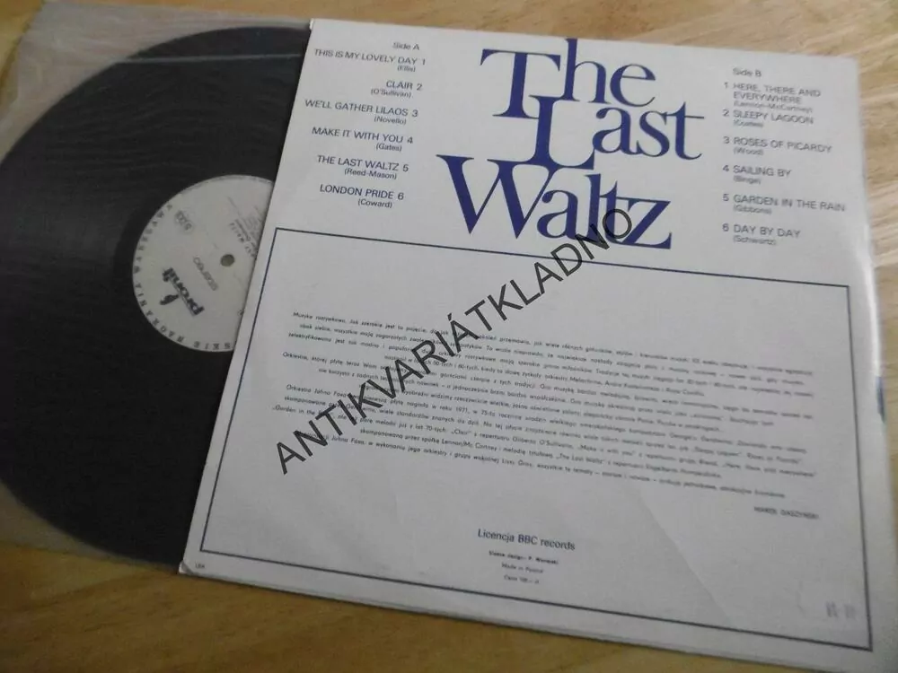 THE LAST WALTZ, JOHN FOX ORCHESTRA
