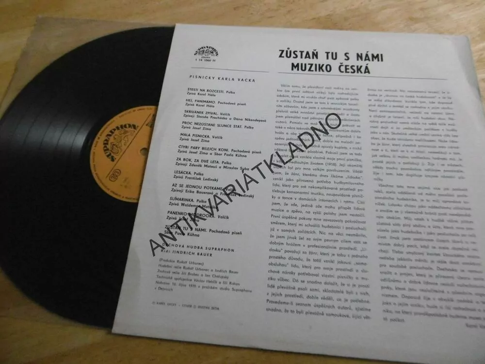 ZŮSTAŇ TU S NÁMI MUZIKO ČESKÁ, KAREL VACEK