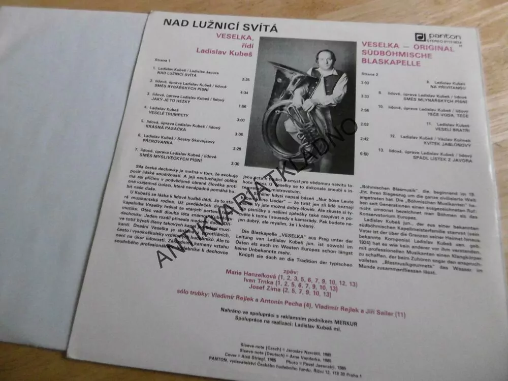 VESELKA, NAD LUŽNICÍ VÁS VÍTÁ, LADISLAV KUBEŠ