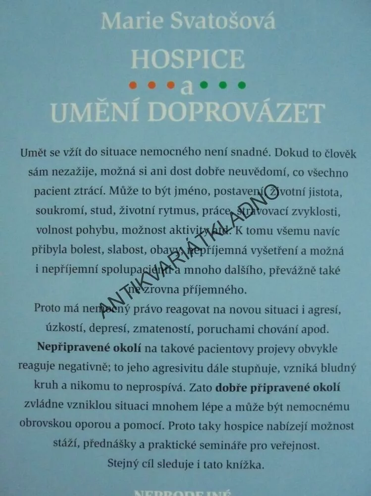 HOSPICE A UMĚNÍ PROVÁZET, MARIE SVATOŠOVÁ,