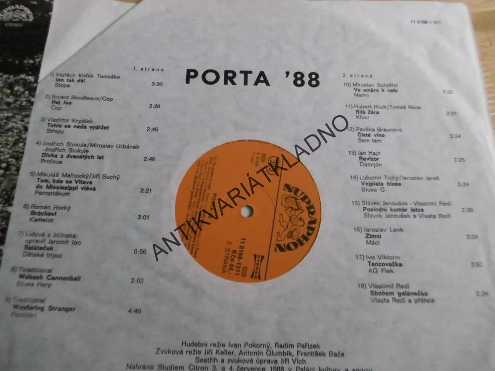 PORTA 88, KAMELOT, POUTNÍCI, MÁCI, VLASTA RÉDL., AJ.