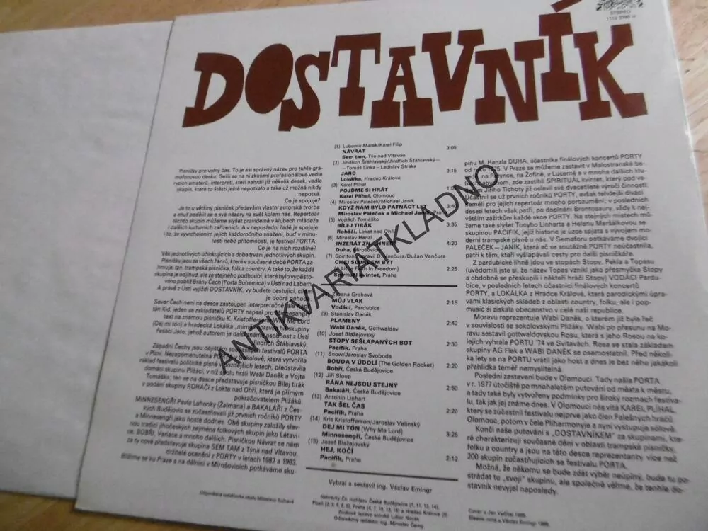 DOSTAVNÍK, PACIFIK, ROHÁČI AJ., LP
