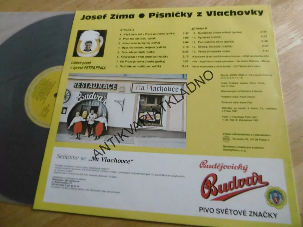 PÍSNIČKY Z VLACHOVKY, JOSEF ZÍMA , BUDVAR