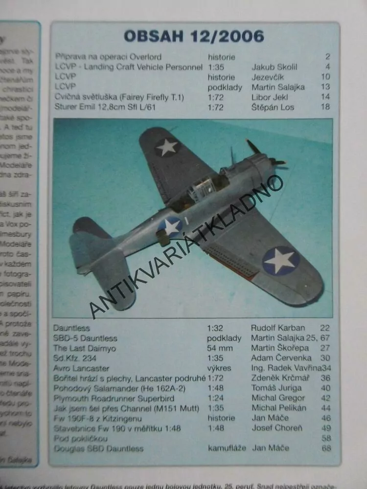 ČASOPIS MODELÁŘ 12/2006, 
