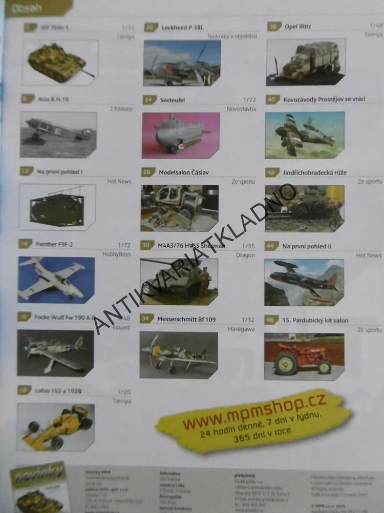 NOVINKY ZE SVĚTA MODELÁŘSTVÍ, 77., 2014