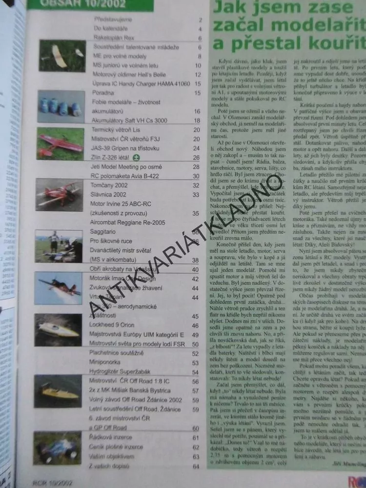 ČASOPIS RC REVUE 10/2002