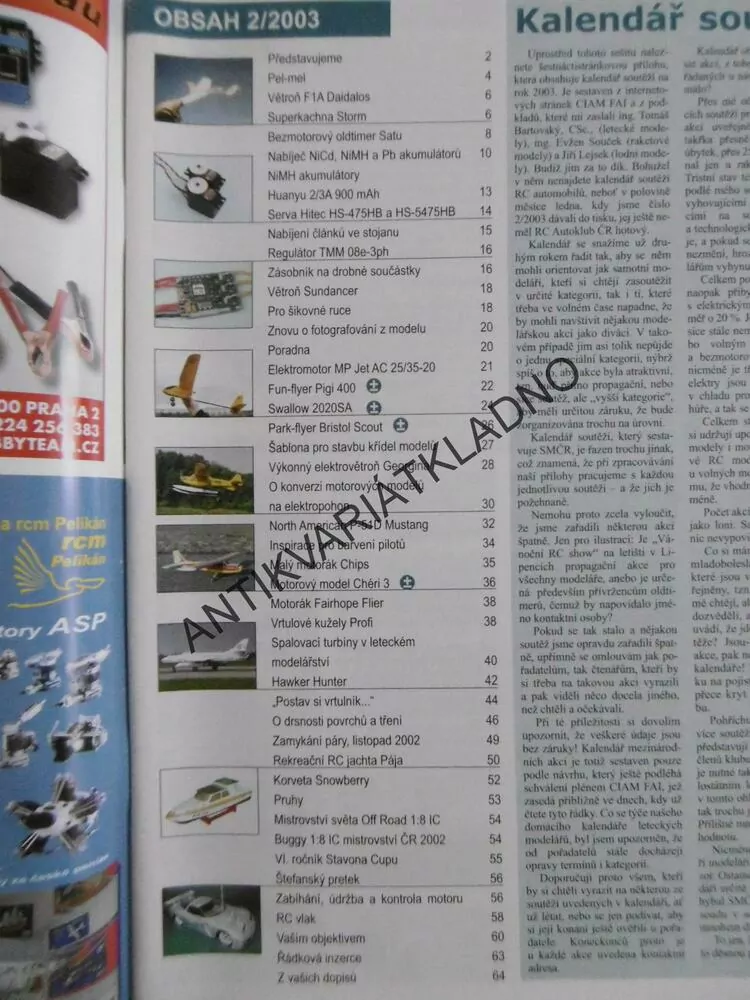 ČASOPIS RC REVUE 2/2003