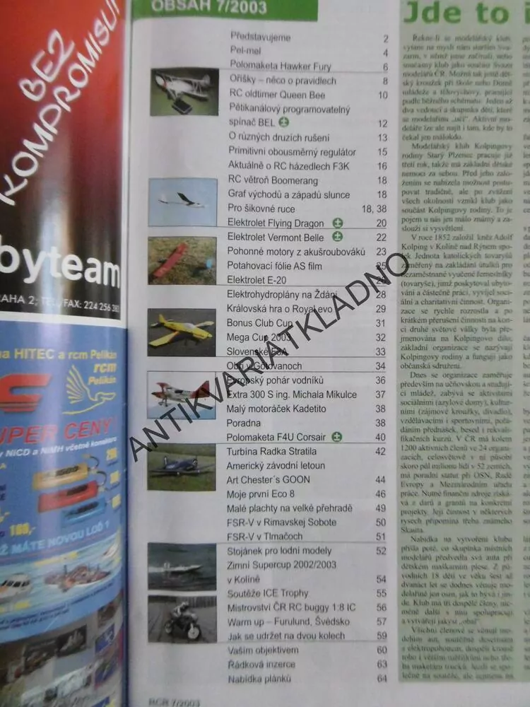 ČASOPIS RC REVUE 7/2003